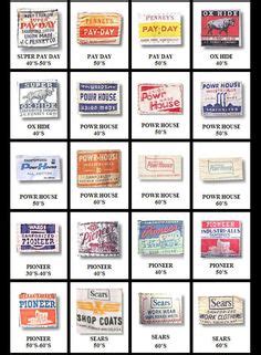 vintage clothing tags identification.